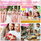 12 Pcs 3 Size Roman Column Cake Stand, Column Cake Tiered Stands Cake Pillars, Fondant Cakes Tier Separator, alternate view 7