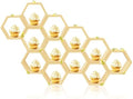 12 Pcs 5.5 Inch Honeycomb Cupcake Stand Cake Farmhouse Hexagon Display Holder Hexagonal Wood Cupcake Stand