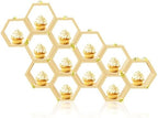 12 Pcs 5.5 Inch Honeycomb Cupcake Stand Cake Farmhouse Hexagon Display Holder Hexagonal Wood Cupcake Stand