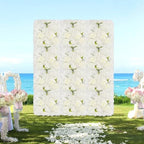 12 Pcs Artificial Flower Wall Panels, 15x15 Inch Flower Wall Mat Silk Flowers Panels for Wedding Backdrop