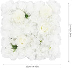 12 Pcs Artificial Flower Wall Panels, 15x15 Inch Flower Wall Mat Silk Flowers Panels for Wedding Backdrop, alternate view 2