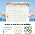 12 Pcs Artificial Flower Wall Panels, 15x15 Inch Flower Wall Mat Silk Flowers Panels for Wedding Backdrop, alternate view 4