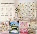 12 Pcs Artificial Flower Wall Panels, 15x15 Inch Flower Wall Mat Silk Flowers Panels for Wedding Backdrop, alternate view 6