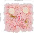 12 Pcs Artificial Flower Wall Panels, 15x15 Inch Flower Wall Mat Silk Flowers Panels for Wedding Backdrop, alternate view 3