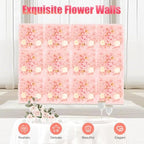 12 Pcs Artificial Flower Wall Panels, 15x15 Inch Flower Wall Mat Silk Flowers Panels for Wedding Backdrop, alternate view 4