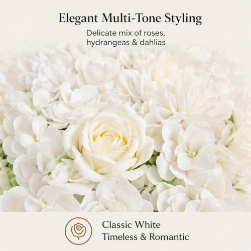 12 Pcs Artificial Flower Wall Panels 16.5x16.5" Flower Backdrops (White-2) in 16.5x16.5", alternate view 6