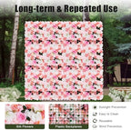 12 Pcs Artificial Flower Wall Panels 23.6x15.74" Flower Backdrops (Pink-2) in 23.6x15.74", alternate view 6