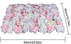 12 PCS Artificial Flower Wall Panels 24" x 16" Decorative Hydrangea and Rose Flower Backdrop Panels Wedding, alternate view 4