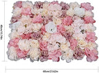 12 Pcs Artificial Flower Wall Panels 3D Flower Background Panel for Wall, 60x40cm Wedding Flower Decorations, alternate view