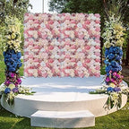 12 Pcs Artificial Flower Wall Panels 3D Flower Background Panel for Wall, 60x40cm Wedding Flower Decorations, alternate view