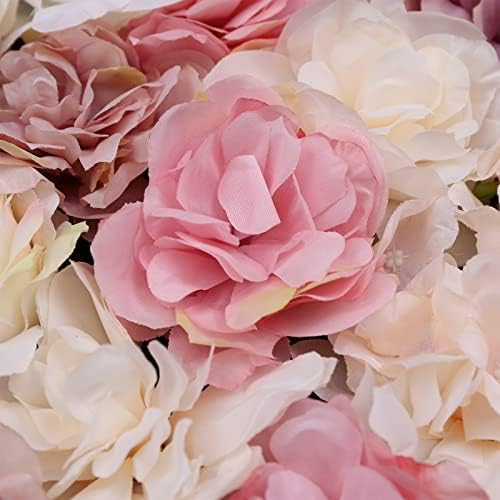 12 Pcs Artificial Flower Wall Panels 3D Flower Background Panel for Wall, 60x40cm Wedding Flower Decorations, alternate view