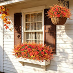 12 Pcs Artificial Mums for Outdoors Planters Fake Flowers Fall Decor, alternate view 4