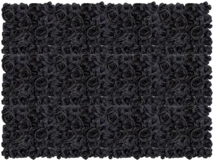 12 PCS Black Artificial Rose Silk Flowers PanelsFlower Backdrop