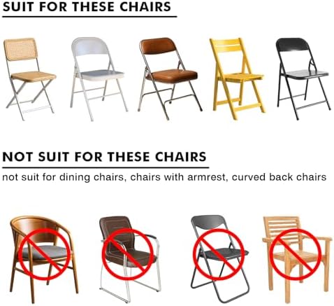 12 Pcs Black Folding Chair Covers Spandex Stretch Slipcover, alternate view 5