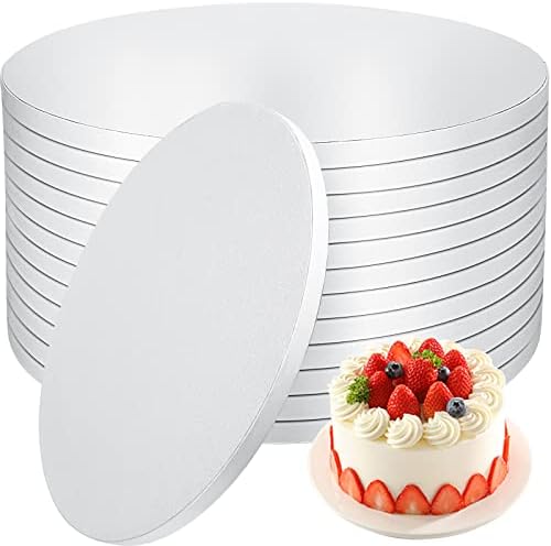 12 PCS Cake Drums 10 Inch, 10inch Drum, Cake Boards 10 Inch Round, 1/2" Thick Cardboard, Sturdy Circle, Base