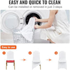 12 Pcs Flat-Front Chair Covers Polyester Spandex Chair Cover Stretch Slipcovers, Wedding, Holiday, Banquet, alternate view 6