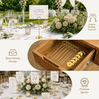 12 Pcs Gold Table Number Holders, 6 Inch Tall Place Card Holders for Table, Sturdy Photo Picture Holders with, alternate view
