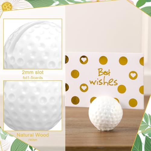 12 Pcs Golf Ball Photo Stand Table Number Place Card Holder in white, alternate view 4