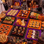 12 Pcs Halloween Serving Trays Plastic Rectangle Serving Dish in 14.57 x 9.45 x 2.36 inches in Halloween, alternate view 2