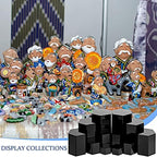 12 Pcs Hexagonal Jewelry Display Risers Acrylic Stands, Black in Black, alternate view 6
