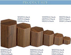 12 Pcs Hexagonal Jewelry Display Risers Acrylic Stands, Brown in Brown, alternate view 2