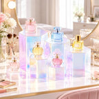 12 Pcs Hexagonal Jewelry Display Risers Acrylic Stands, Rainbow Color in Rainbow Color, alternate view 3