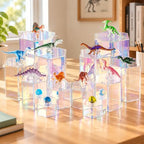 12 Pcs Hexagonal Jewelry Display Risers Acrylic Stands, Rainbow Color in Rainbow Color, alternate view 4
