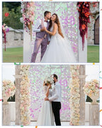 12 Pcs Iridescent Pink Shimmer Wall Backdrop Panels, 3 x 4 FT for Party in 3 x 4 FT in Iridescent Pink, alternate view 4