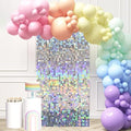 12 Pcs Iridescent Silver Shimmer Wall Backdrop Panels, 3 x 4 FT for Party in 3 x 4 FT in Iridescent Silver
