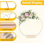 12 Pcs Metal Floral Hoop Centerpiece with Stand, 12 Inch Macrame and Wreath Rings for DIY Wedding Decor, Wall, alternate view