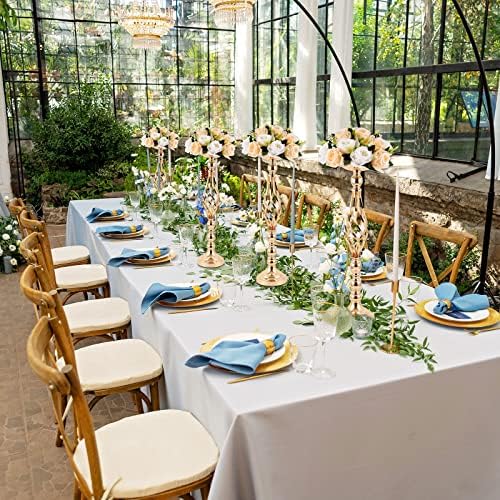 12 Pcs Metal Wedding Centerpieces Gold Tall Flower Stand in Gold, alternate view 5