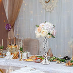 12 Pcs Metal Wedding Centerpieces Silver Tall Flower Stand in Silver, alternate view 2