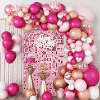 12 Pcs Pink Shimmer Wall Backdrop Panels, 3 x 4 FT for Party Decorations in 3 x 4 FT