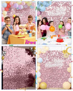 12 Pcs Pink Shimmer Wall Backdrop Panels, 3 x 4 FT for Party Decorations in 3 x 4 FT, alternate view 3