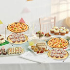12 Pcs Pizza Display Stands for Party Pizza Pan Riser Stand Set in Large in Gold, alternate view 2