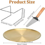 12 Pcs Pizza Display Stands for Party Pizza Pan Riser Stand Set in Silver; Gold, alternate view 2