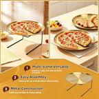 12 Pcs Pizza Display Stands for Party Pizza Pan Riser Stand Set in Silver; Gold, alternate view 5