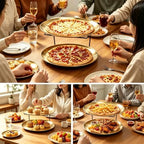 12 Pcs Pizza Display Stands for Party Pizza Pan Riser Stand Set in Silver; Gold, alternate view 7