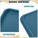 12 Pcs Plastic Fast Food Trays Bulk Colorful Restaurant Serving Trays Cafeteria Rectangular Plastic Serving, alternate view 4