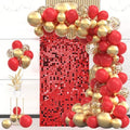 12 Pcs Red Shimmer Wall Backdrop Panels, 3 x 4 FT for Party Decorations in 3 x 4 FT in Red