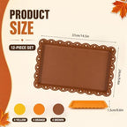 12 Pcs Reusable Rectangle Thanksgiving Platters and Trays Serving in Multicolor, alternate view 3