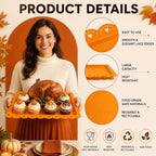 12 Pcs Reusable Rectangle Thanksgiving Platters and Trays Serving in Multicolor, alternate view 4