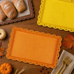 12 Pcs Reusable Rectangle Thanksgiving Platters and Trays Serving in Multicolor, alternate view 7