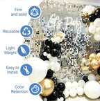 12 Pcs Silver Shimmer Wall Backdrop,3x4 FT for Party in 3x4 FT, alternate view 2