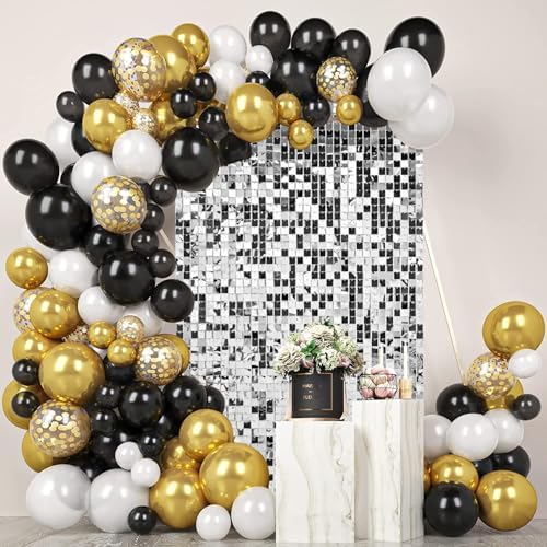 12 Pcs Silver Shimmer Wall Backdrop Panels, 3 x 4 FT for Party Decorations in 3 x 4 FT in Silver