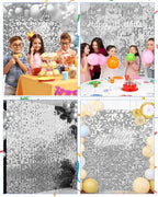 12 Pcs Silver Shimmer Wall Backdrop Panels, 3 x 4 FT for Party Decorations in 3 x 4 FT in Silver, alternate view 3