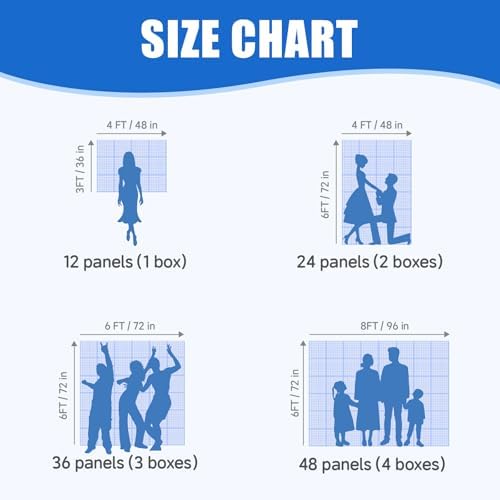 12 Pcs Silver Shimmer Wall Backdrop Panels for Party Decoration, alternate view 3