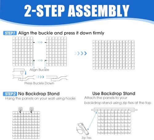 12 Pcs Silver Shimmer Wall Backdrop Panels for Party Decoration, alternate view 5