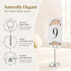 12 Pcs Silver Table Number Holders, 4 Inch Tall Place Card Holders for Table, Sturdy Photo Picture Holders with, alternate