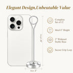 12 Pcs Silver Table Number Holders, 6 Inch Tall Place Card Holders for Table, Sturdy Photo Picture Holders with, alternate